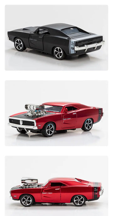Simulation 1: 32 Alloy Dodge Sports Car Model Children's Toy Car Accessories Return Car Openable Die Casting Model