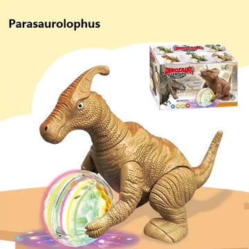 New Jurassic Toys For Boys And Girls, Electric Dinosaur With Light Tyrannosaurus Rex, Children's Music Triceratops Wrist Dragon Toy Crawling Car