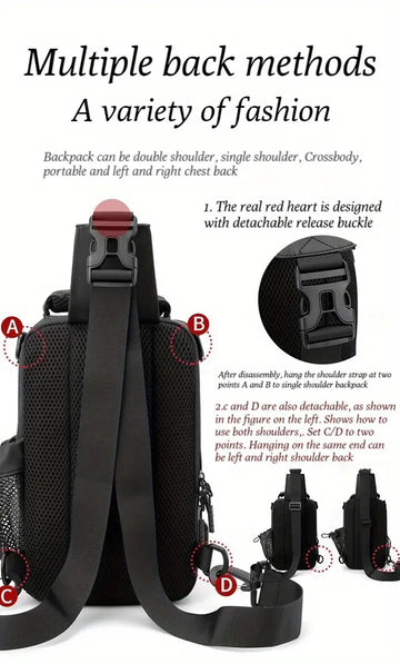 Lightweight & Roomy: Men's Large Capacity Bag for All Your Needs!