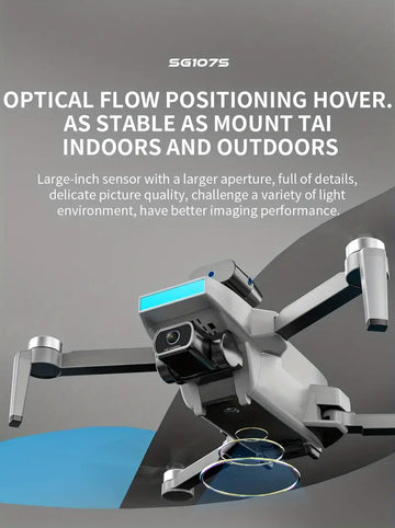 Obstacle Avoidance Drone With Dual High Definition Camera, Trajectory Flight, Folding Design, Optical Flow Position, Trajectory Flight, Long Lasting Battery, Real-time Transmission, Carrying Bag