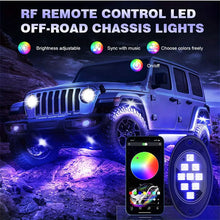 Rock Lights For Trucks, 4/6/8/10 Pods RGB LED Rock Lights With APP/Remote Control & Music Mode,  For Pickup Off Road Jeep RZR SUV ATV UTV Car