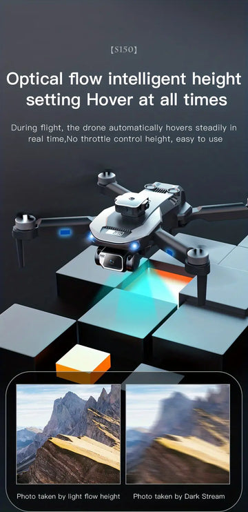 Drone With 2 HD Cameras, Brushless Motor, Quadcopter, Four-sided Obstacle Avoidance, Optical Flow Hover, Electric Adjustment Camera APP+Remote Control, Bonus Storage Bag