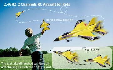 Remote Control Airplane For Boys Girls With Night Light, 2.4 GHZ 2 Channels RC Aircraft For Beginners Kids