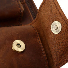 Casual Vintage Genuine Leather Waist Bag, Slim Mobile Phone Bag, Retro Crossbody Bag