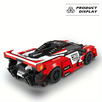 Super Racing Sport Car Mini Model, Car Building Blocks, Red Car City Creative Bricks Toy, Technical Education Toys For Children Gifts