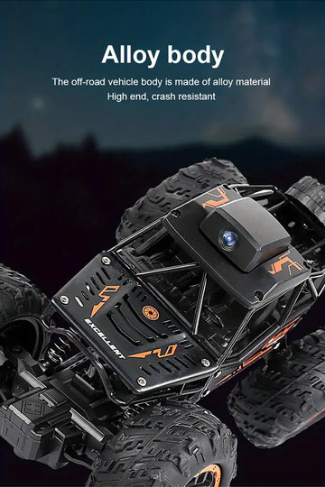 Remote Control Car With Camera WiFi HD Camera, 2.4Ghz 1/18 Scale Off-Road Remote Control Truck Monster Trucks For Boys 8-12 Birthday Gift For Kids