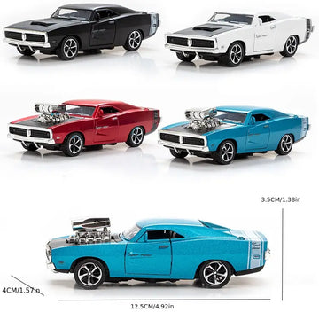 Simulation 1: 32 Alloy Dodge Sports Car Model Children's Toy Car Accessories Return Car Openable Die Casting Model
