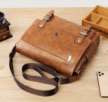 1pc Men's Messenger Bag Computer Satchel Bag One Shoulder Messenger Bag Retro Casual Shoulder Bag