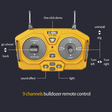 2.4G Remote Control,High Tech 11 Channels RC Excavator Dump Trucks Bulldozer Alloy Plastic Engineering Vehicle Electronic Toys For Boy Gifts