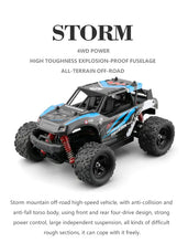 Remote Control Car 1:18 Scale 40Km/h, 4WD RC Car, Waterproof Drift Off-Road New Upgraded Brush Motor With Two Rechargeable Batteries, Hobbyist Grade For Adults, Toy Gift For Kids And Adults