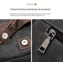 【WEIXIER】 Adjustable Men's Single Satchel Bag, Large Capacity Waterproof Leather Bag