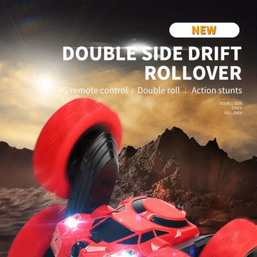 Remote Control Toy Car Double-sided Stunt Car RC Dump Truck Children's Remote Control Drift Off-road Vehicle 2.4G Rechargeable Usb