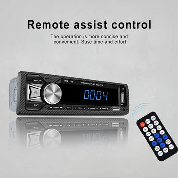 Single 1 Din BT Car MP3 Player 12V In-Dash Remote Control Digital Car Radio Stereo With FM/USB/SD/AUX-IN Colorful Lights