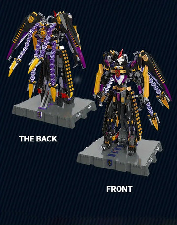 1341Pcs Calamity Knight Building Block Assembled Model Purple Mech Robot Toy Holiday Gift For Boys