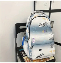 1pc Simple Letter Pattern Backpack, Korean Version Large Capacity Computer Backpack, Gradient Color Backpack Casual Women's Men's Bag