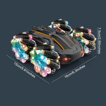 1pc New Drift Remote Control Racing Car, Double-sided Stunt Lighting, Charging, High-speed Climbing Off-road Vehicle, Children's Toy Gift