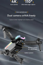 HD Drone Colorful Light Mini Aircraft With 2 Cameras, Four Axis Folding Aircraft, Remote Control Aircraft - The Perfect Smart Toy For Boys And Girls