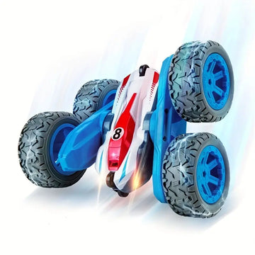 Remote Control Car For Kids Stunt Car For Boys Girls With Double Sided 360° Flips And 2.4 Ghz High Speed RC Stunt Car With LED, 4WD Off Road Truck Toys For 4+ Year Old Children