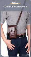 BULLCAPTAIN Men's Genuine Leather Waist Bag: The Perfect Father's Day & Valentine's Day Gift for the Stylish Man!