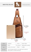 Men's Leather Chest Bag - Fashionable, Wear-Resistant & Large Capacity for Sports & Messaging