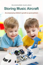 Toy Airplane For Children, Boys, With Puzzle And Durable Large Alloy Car,With Track And Transformable Model, Perfect For Birthday Gifts