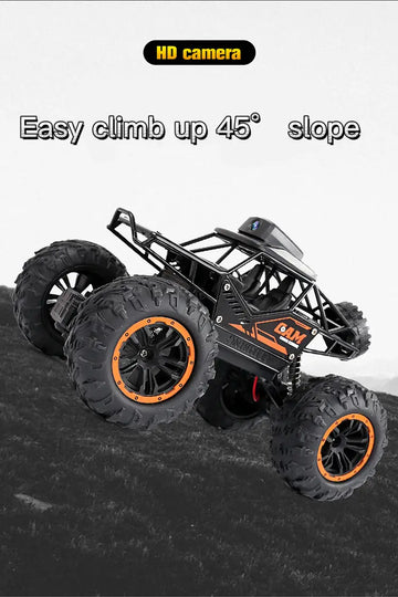 New RC Remote Control Electric Car With Camera, Alloy Remote Control Off-road Climbing Toy Car