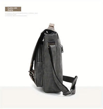 【WEIXIER】 Adjustable Men's Single Satchel Bag, Large Capacity Waterproof Leather Bag