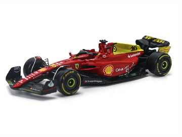 Burago 1:43 2022 Ferrari 75th Anniversary F1-75 #16 Leclerc Ferrari 75th Anniversary   F1-75 #55 Sainz Alloy Luxury Vehicle Diecast Cars Model Toy ,Collection Gift