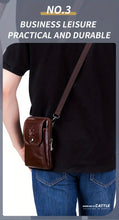 BULLCAPTAIN Men's Genuine Leather Waist Bag: The Perfect Father's Day & Valentine's Day Gift for the Stylish Man!