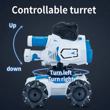 Multifunctional Remote Control Armor Tank Stunt Car Can Fire Can Fight Can Launch Water Bullet Launch Soft Bullet Blow Bubble With Infrared With Spray Remote Control Car For Boys Kids Toys