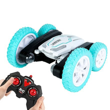 ABTOYS LED Remote Control Car For Kids, Double-sided Fast RC Car, Off-road Stunt Car With 360 Turns, All Terrain Tires, LED Rechargeable Toy Car Batteries And Easy Remote Control