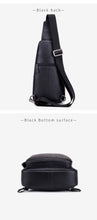 Men's Leather Chest Bag - Fashionable, Wear-Resistant & Large Capacity for Sports & Messaging