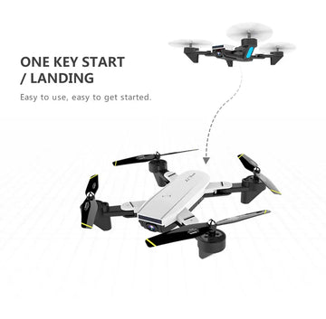 GPS Drone With Camera For Adults, One Key Start/Landing, 3D Rollover Stunt, Headless Mode, Folding Remote Control