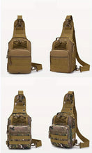 Men's Outdoor Tactical Crossbody Bag, Multi-functional Camouflage Chest Bag With Detachable Shoulder Strap For Outdoor Camping Hiking Travel
