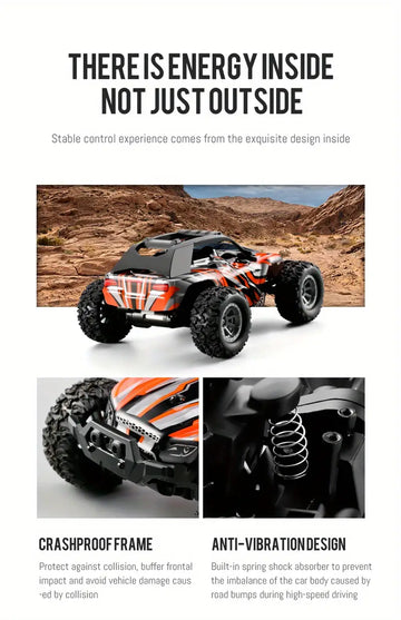 RC Car Toy High Speed Car, Built-in Double LED Light, Car Shell Luminescence, Battery Replaceable Boy Gift