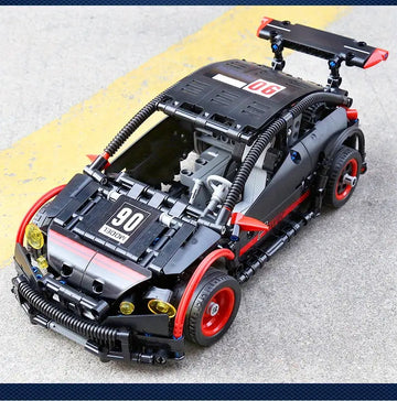 587PCS Remote Control Sports Car Assembly Building Blocks Car Toys,  Electric Remote Control Car Assembly Building Blocks Toys Desktop Decoration Collection Ornaments Gifts For Children And Adults