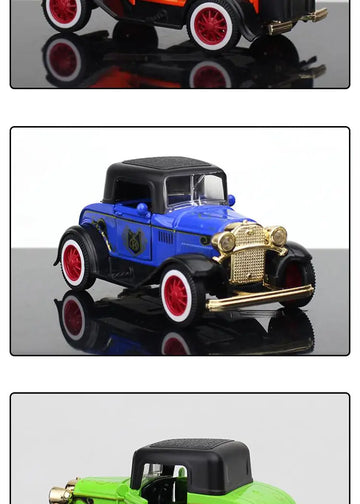 Simulation 1:32 Vintage Ford Vintage Car Model Children's Toy Car Swing Part Huili Car Model Boy Toy