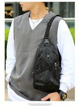 Stay Protected & Charged On-the-Go: Waterproof Crossbody Chest Bag With USB Charging & Earphone Hole