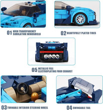 Mould King Technical Idea Racing Car Building Blocks, City Sports Car Model With Display Case DIY Bricks Toys Gift For Boys