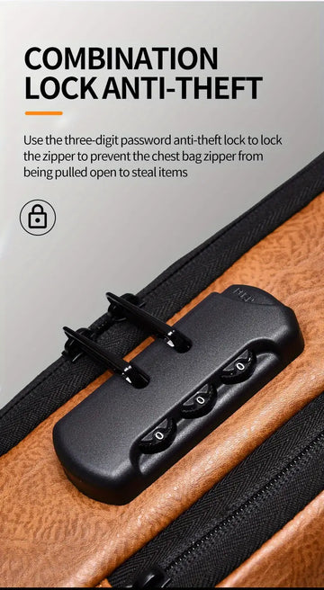 WEIXIER Men's Multifunctional Shoulder Bag: USB Charging, Anti-theft, Perfect Gift for Dad!