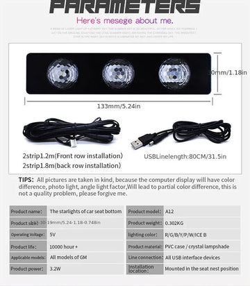 Decorative Lamp LED Car Foot Light Ambient With USB Wireless Remote Music Control RGB Interior Atmosphere Lamp