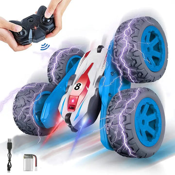 Remote Control Car, RC Car Stunt Car Toy Double Sided 360° Rotation With Headlight 2.4GHz 4WD Electric Toy Car For Kids Boys Girls. Christmas Gift For Kids