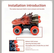 4 Styles 1:43 Simulation Animal Shape Remote Control Car, 27Mhz Four Channel Control, Toy Set, Boy Dinosaur Tyrannosaurus Rex Battle Car, Gift For Children (Battery Self-backing)