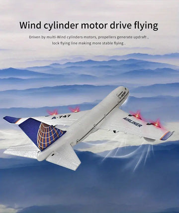 Remote-Controlled Aircraft Three-Channel Boeing 747 Model Glider Airbus A380 Fixed-Wing Model Toy UAV Model Child-Operated Novice Training Aircraft