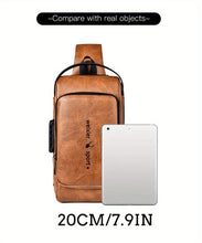 WEIXIER Men's Multifunctional Shoulder Bag: USB Charging, Anti-theft, Perfect Gift for Dad!