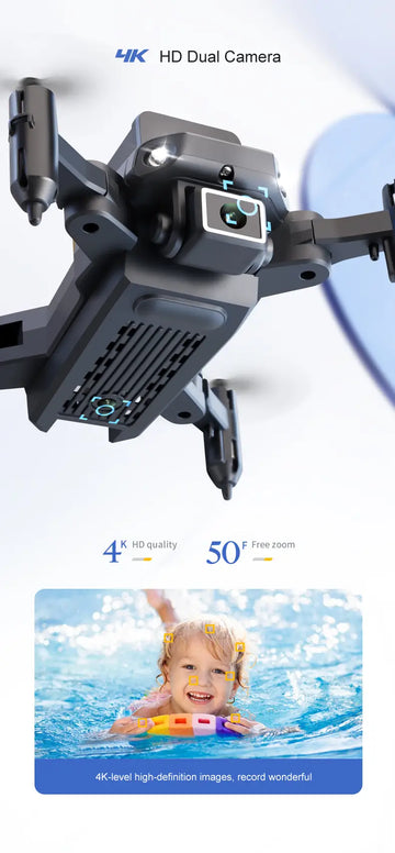 [1pcs] Folding UAV HD Aerial Head Air Pressure Fixed Height Quadcopter Remote Control Aircraft