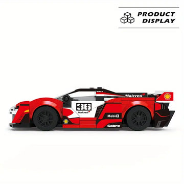 Super Racing Sport Car Mini Model, Car Building Blocks, Red Car City Creative Bricks Toy, Technical Education Toys For Children Gifts