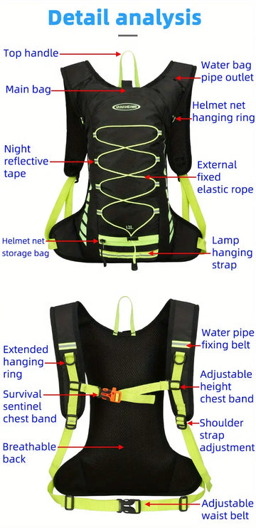 Multi-functional Outdoor Backpack: Breathable, Comfortable, and Water-resistant - Perfect for Hiking, Mountaineering, and Running!