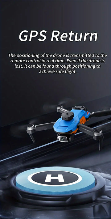 GPS Intelligent Return Drone With EIS Dual Camera, 360°Obstacle Avoidance, Strong Brushless Motor, Over Distance Return, Optical Flow Hover, Trajectory Flying, Folding Design