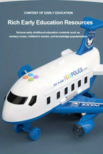 Toy Airplane For Children, Boys, With Puzzle And Durable Large Alloy Car,With Track And Transformable Model, Perfect For Birthday Gifts